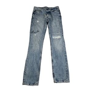Ksubi Jeans Mens Size 33 Chitch Autograph Denim Distressed Light Wash Pants